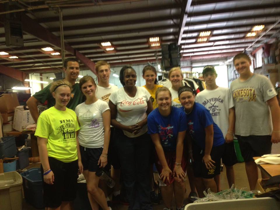 The Lafayette crew at the Bridgehouse work site on Monday.