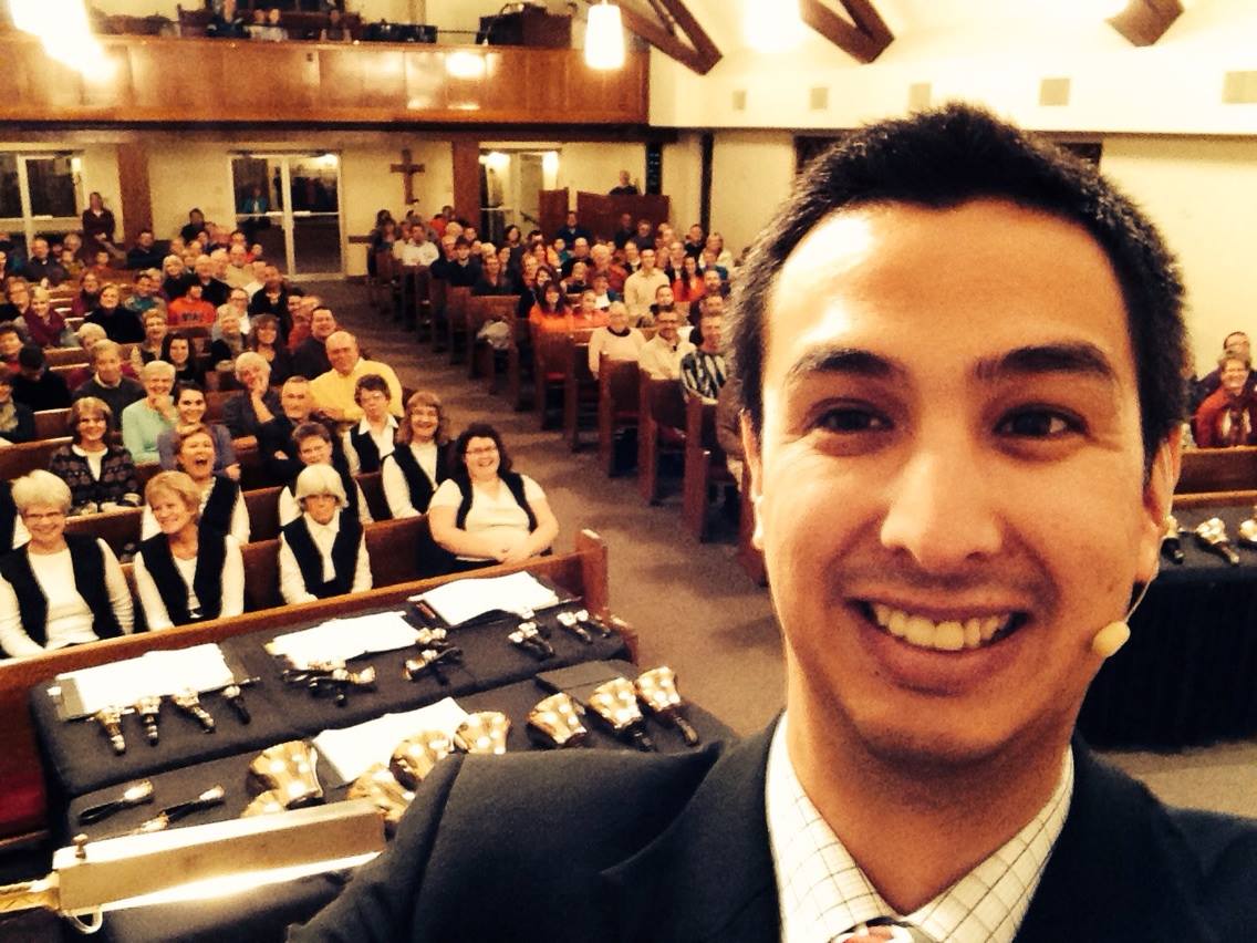 Pastor Dave during his sermon on Thanksgiving (2013) titled "Selfie."