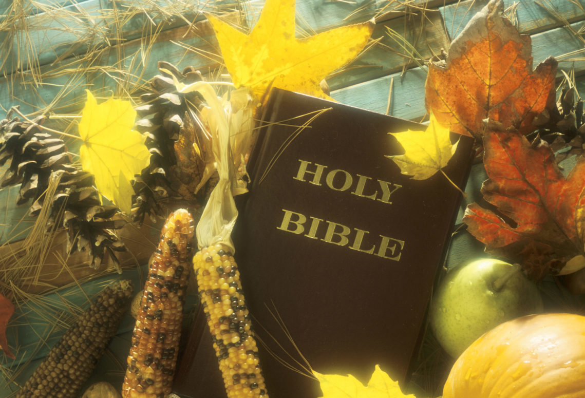 Bible with fall decor